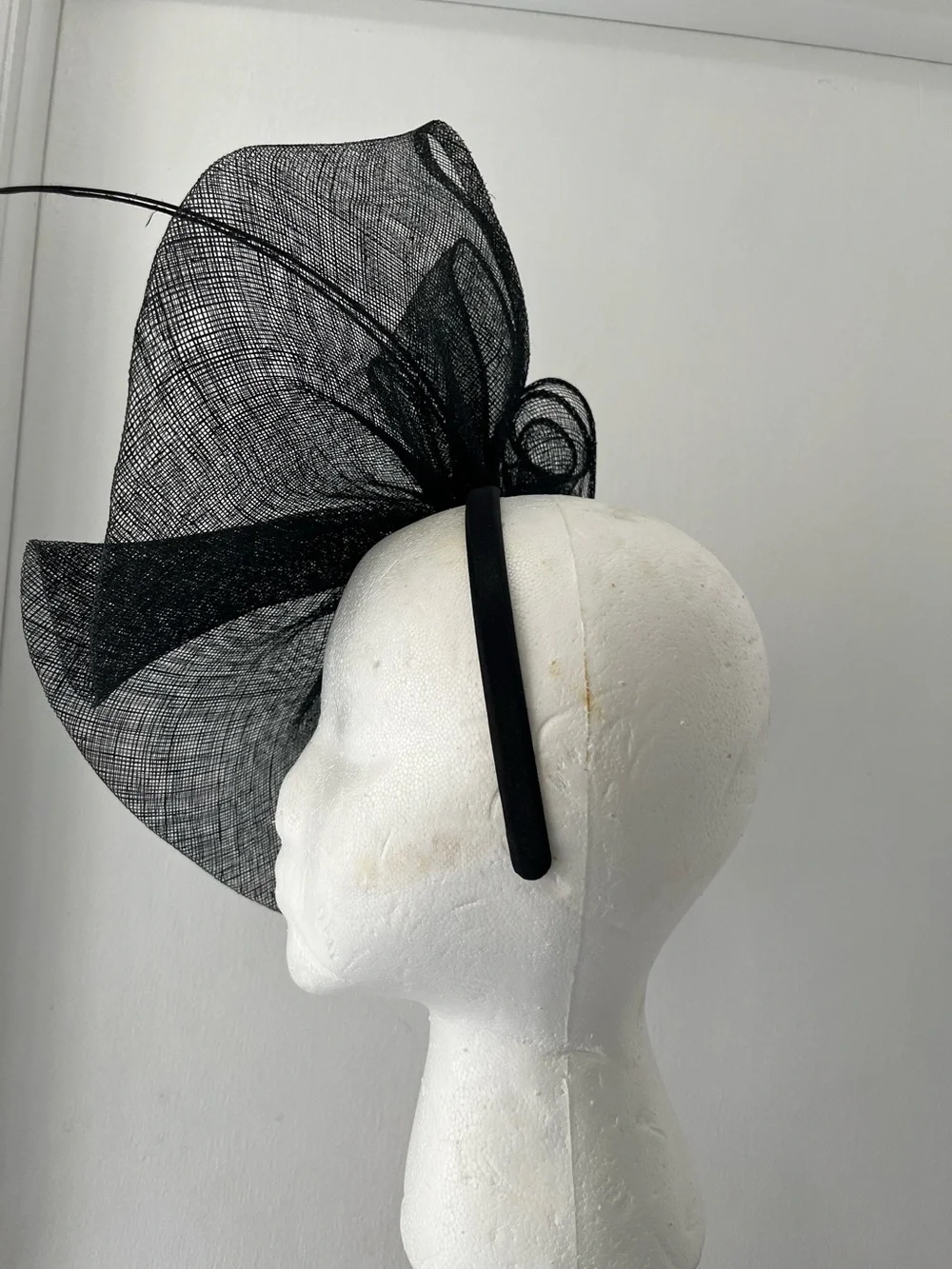 Badgley Mischka‎ Vintage Black Fascinator Headpiece Headband